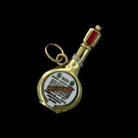 14K Yellow Gold Estate Enamel Curacao Liqueur Bottle Charm