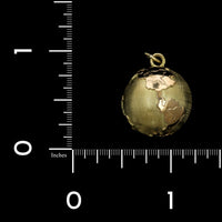 18K Yellow Gold Estate World Globe Charm