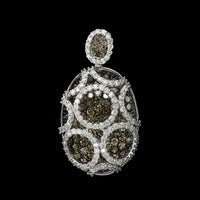18K White Gold Estate Diamond Pendant Enhancer