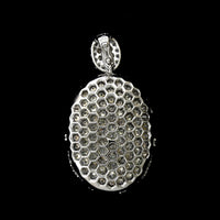 18K White Gold Estate Diamond Pendant Enhancer