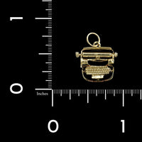 14K Yellow Gold Estate Typewriter Charm