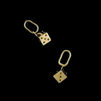 14K Yellow Gold Estate Pair of Die Dice Charms