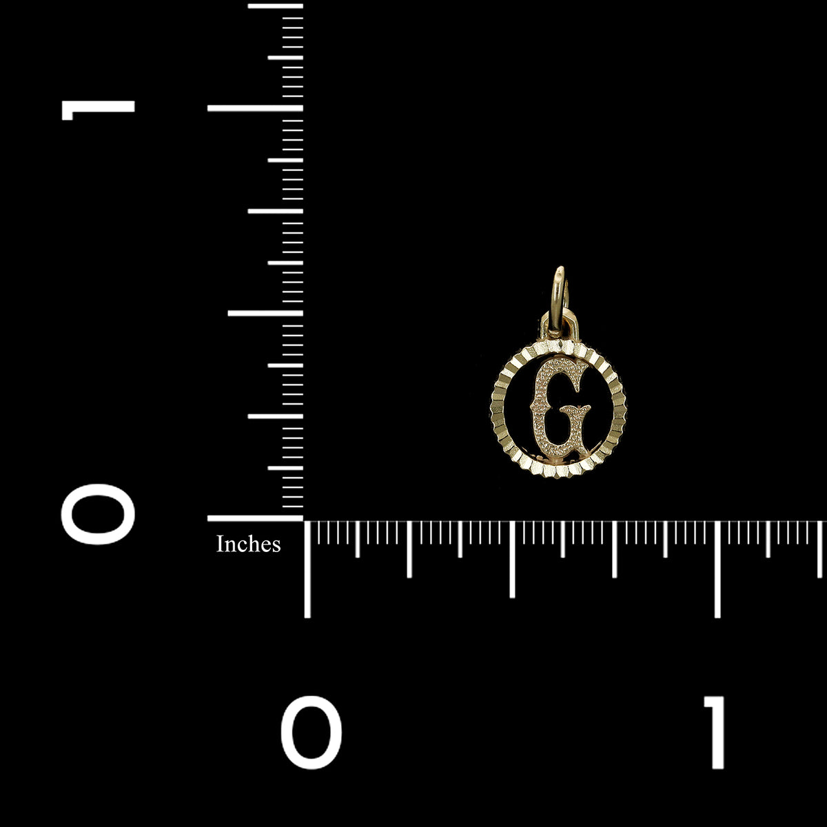 14K Yellow Gold Estate Initial G Charm