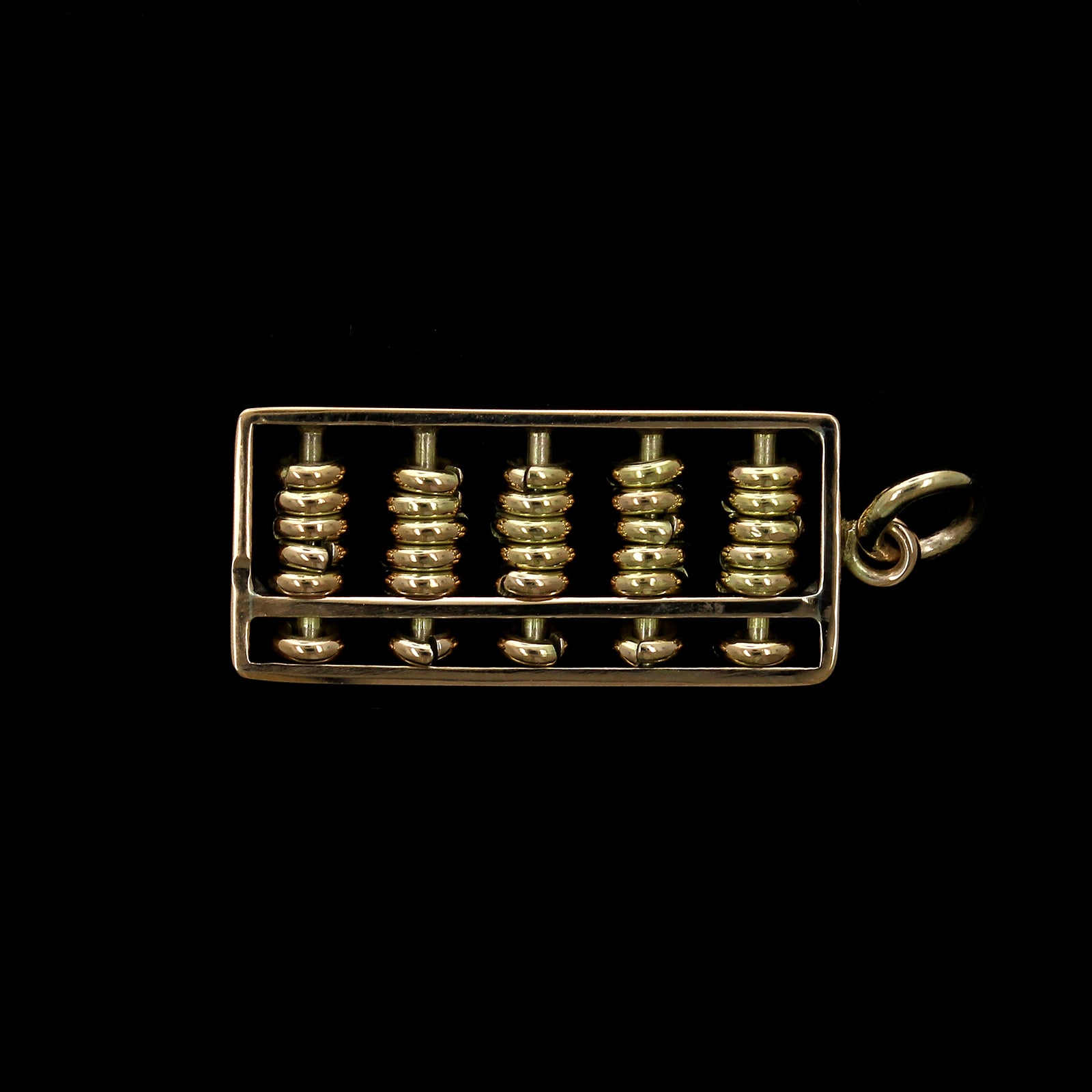 14K Yellow Gold Estate Abacus Charm