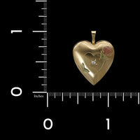 14K Two-Tone Estate Diamond Heart Locket