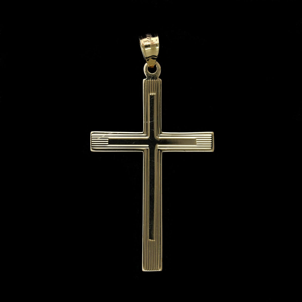 14K Yellow Gold Estate Cross Pendant