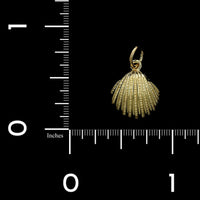14K Yellow Gold Estate Scallop Shell Charm
