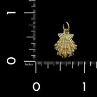 14K Yellow Gold Estate Oyster Shell Charm