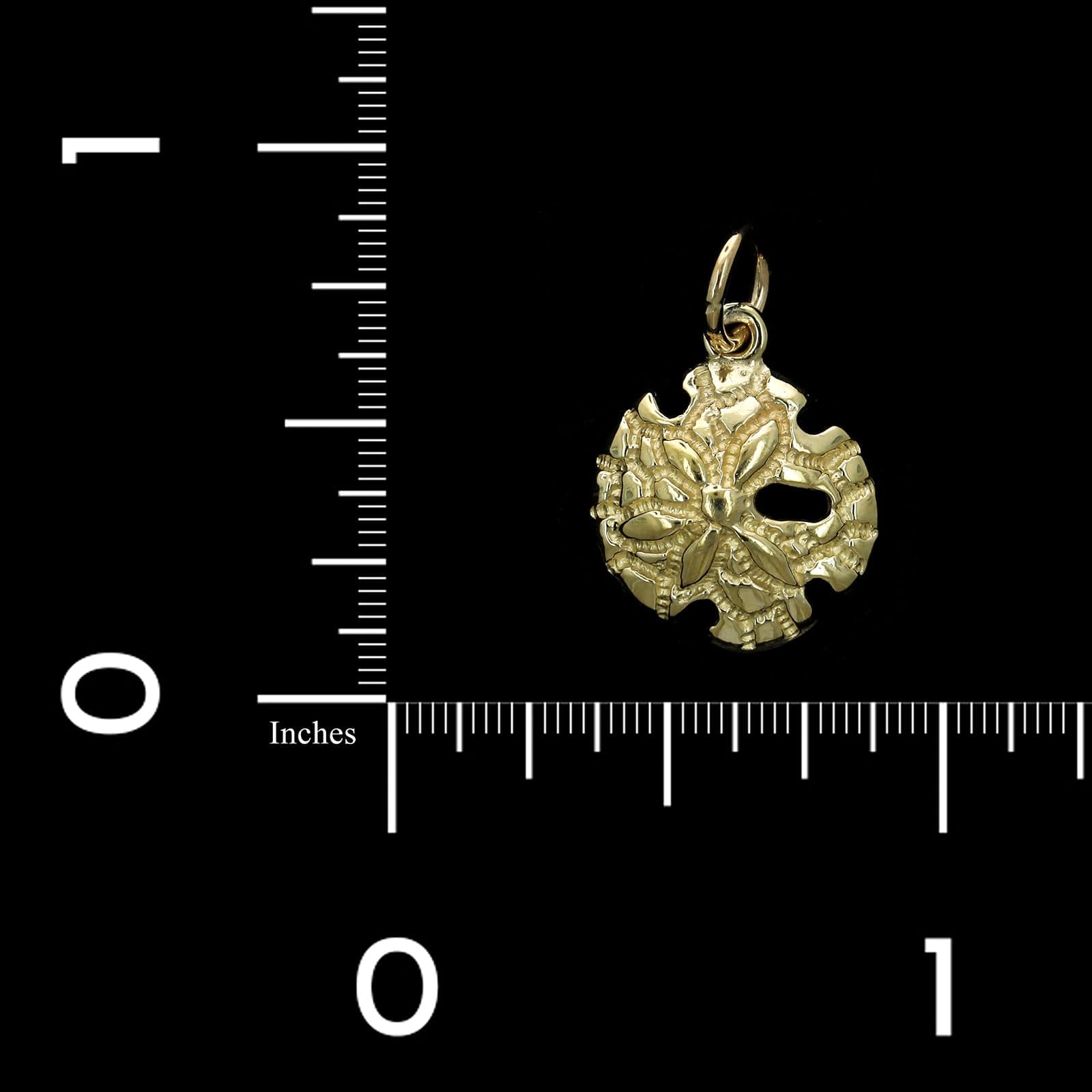 14K Yellow Gold Estate Sand Dollar Shell Charm