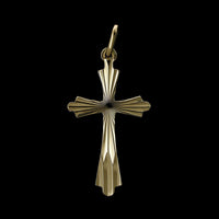 18K Yellow Gold Estate Cross Pendant
