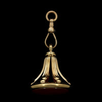 Antique 14K Yellow Gold Estate Carnelian Watch Fob Pendant