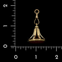 Antique 14K Yellow Gold Estate Carnelian Watch Fob Pendant