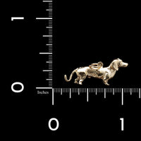 14K Yellow Gold Estate Dachshund Charm