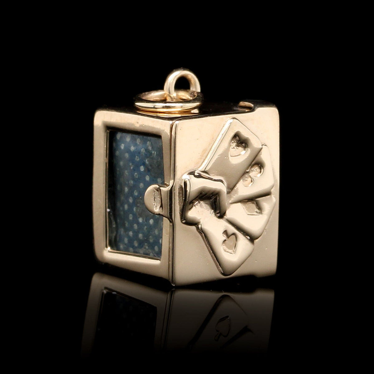 14K Yellow Gold Estate Deck of Cards Charm