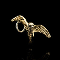 14K Yellow Gold Estate Flying Bird Charm