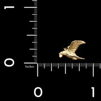 14K Yellow Gold Estate Flying Bird Charm