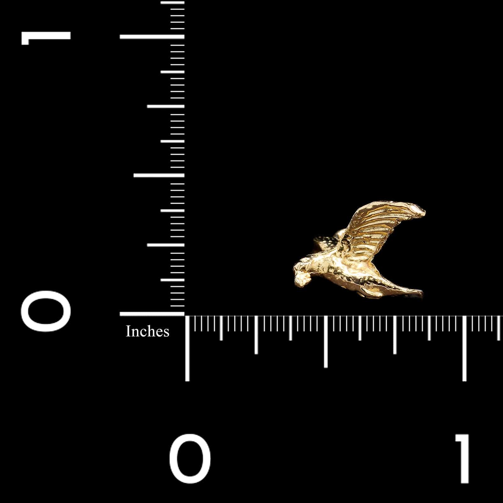 14K Yellow Gold Estate Flying Bird Charm