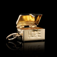 14K Yellow Gold Estate Hope Chest Charm