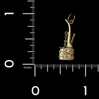 14K Yellow Gold Estate Hookah Pipe Charm