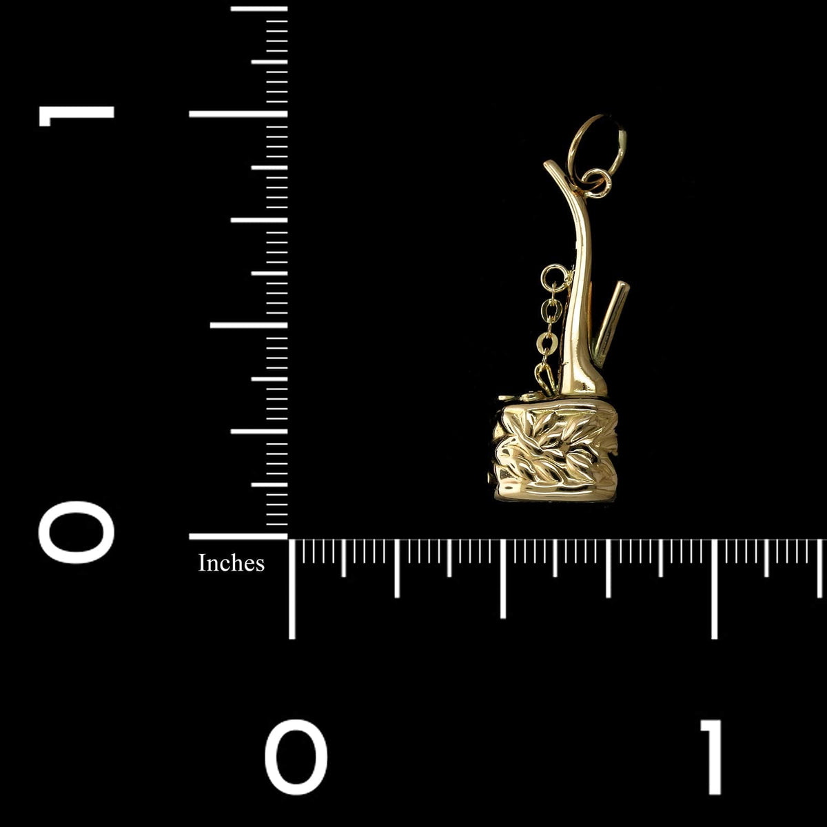 14K Yellow Gold Estate Hookah Pipe Charm – Long