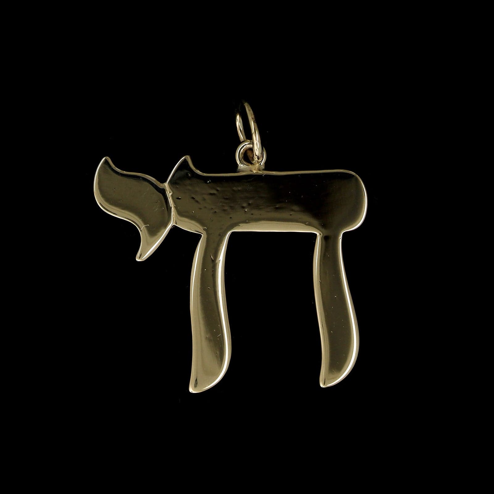 14K Yellow Gold Estate Chai Charm