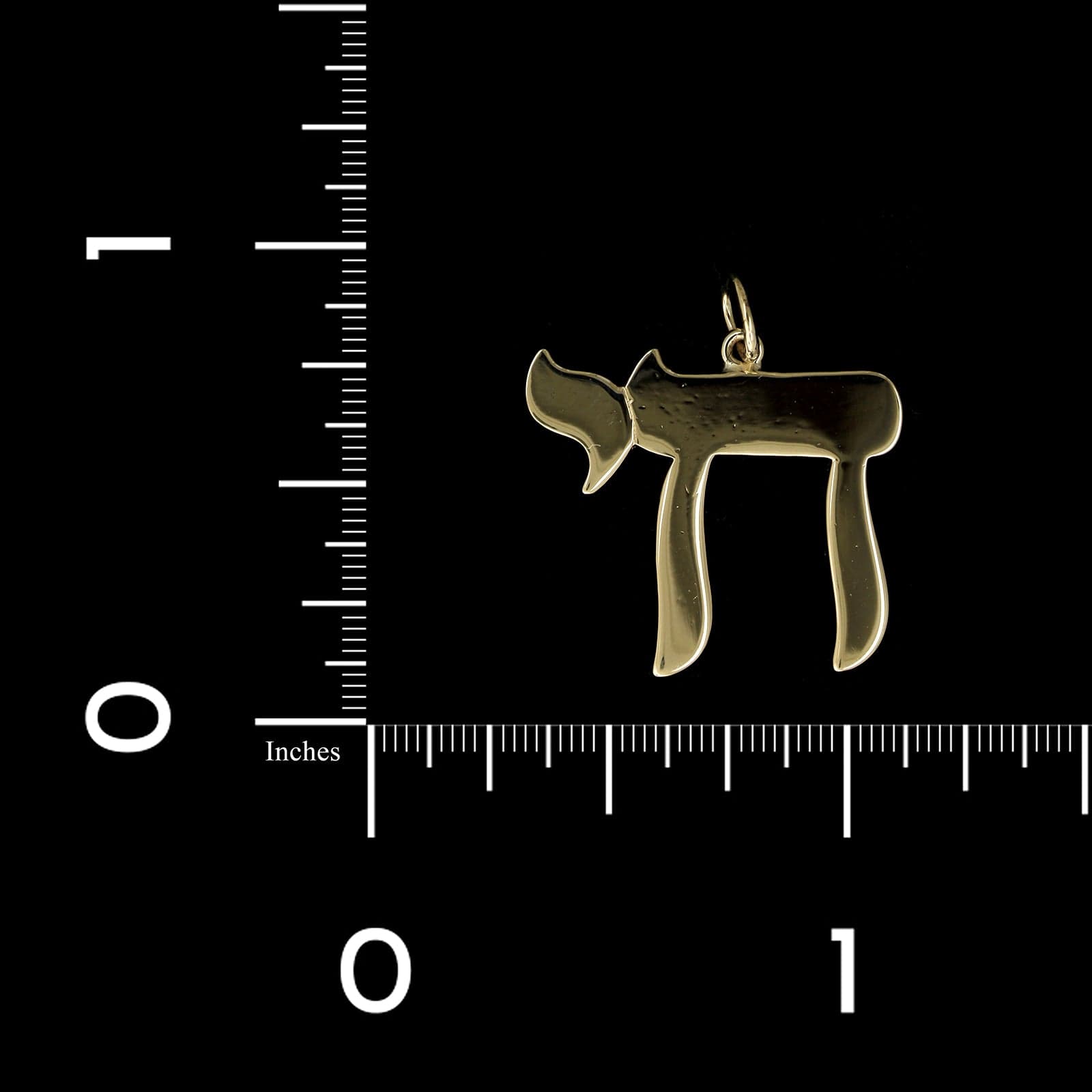 14K Yellow Gold Estate Chai Charm