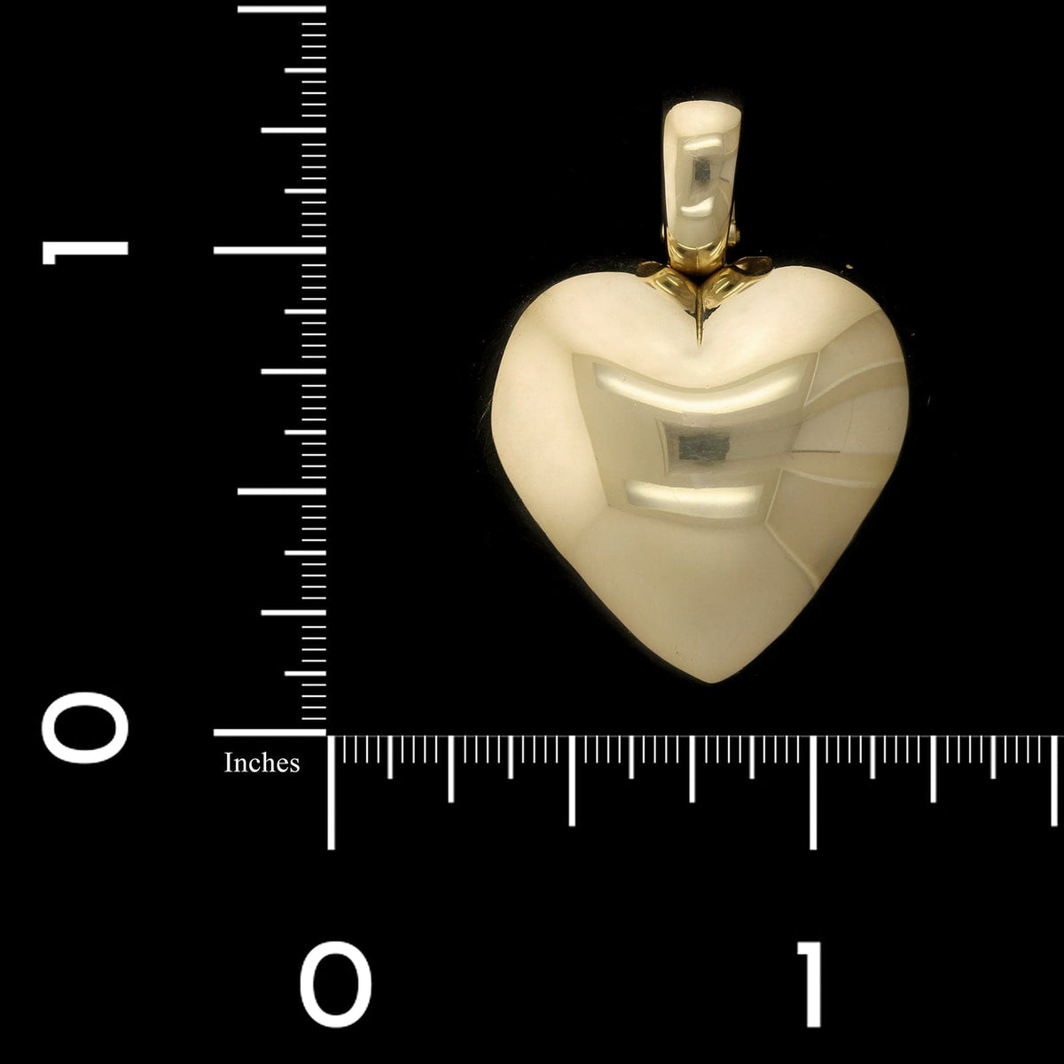 18K Yellow Gold Estate Heart Pendant Enhancer