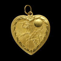 22K Yellow Gold Estate Lucky Heart Charm