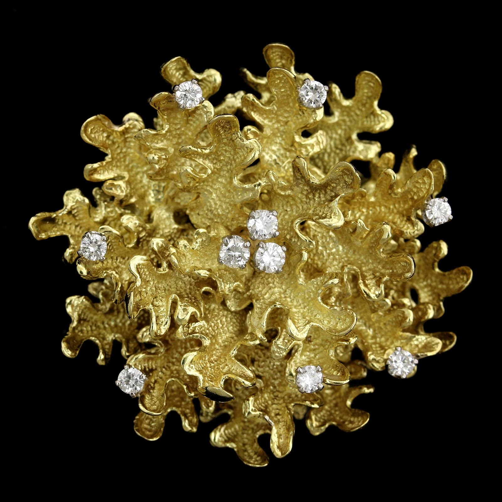 Hammerman Bros. 18k Yellow Gold Estate and Diamond Pendant