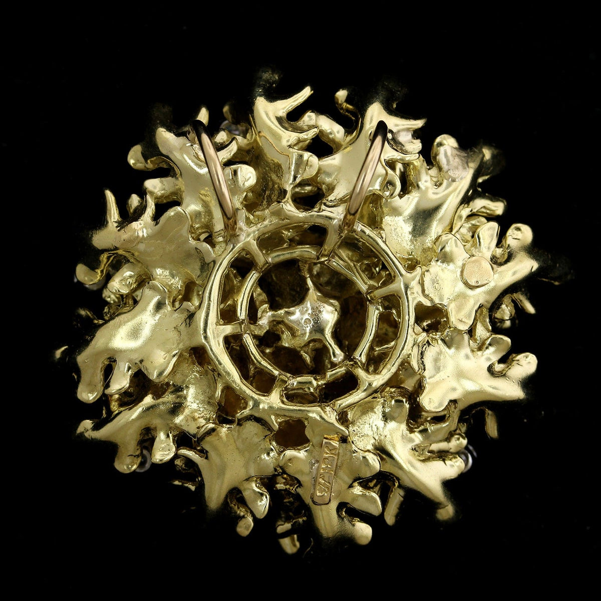 Hammerman Bros. 18k Yellow Gold Estate and Diamond Pendant