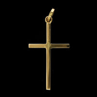 18K Yellow Gold Estate Cross Charm
