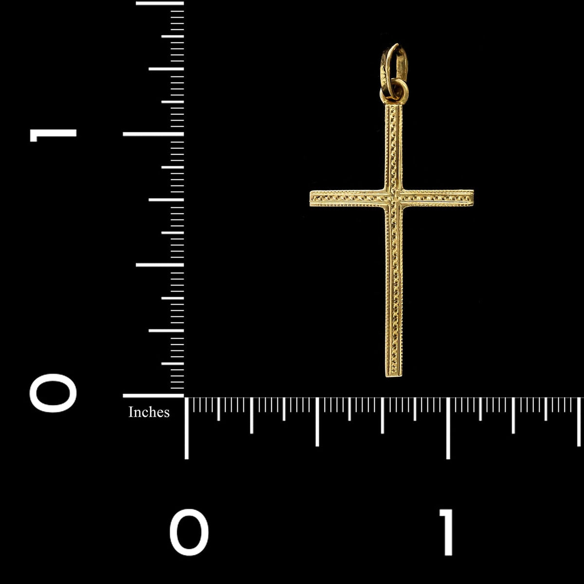 18K Yellow Gold Estate Cross Charm