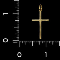 18K Yellow Gold Estate Cross Charm