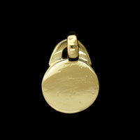 Poor Cat 18K Yellow Gold Estate Disk Charm