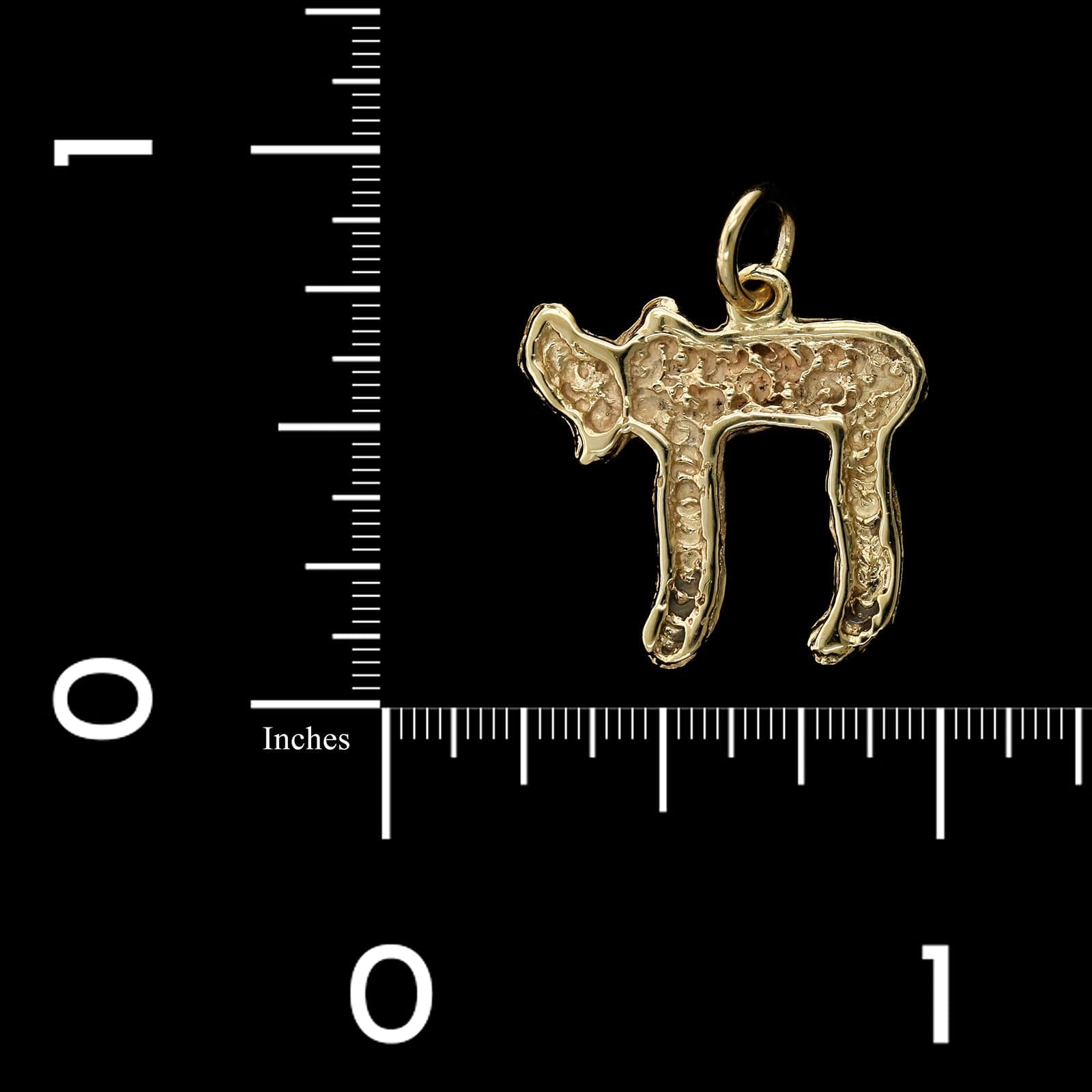 14K Yellow Gold Estate Chai Charm