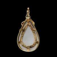 14K Yellow Gold Estate Cultured Mabe Pearl Pendant Enhancer