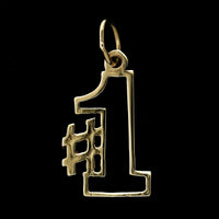 14K Yellow Gold Estate #1 Charm
