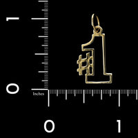 14K Yellow Gold Estate #1 Charm
