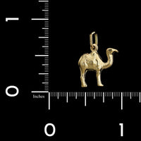 18K Yellow Gold Estate Camel Charm