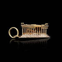 18K Yellow Gold Estate Parthenon Charm