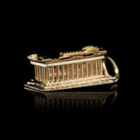 18K Yellow Gold Estate Parthenon Charm