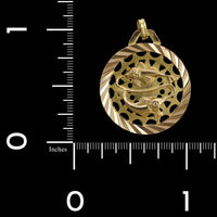 18K Yellow Gold Estate Pisces Zodiac Charm