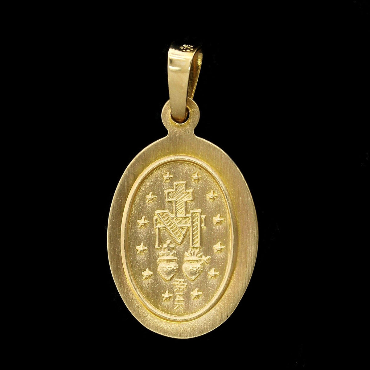 14K Yellow Gold Estate Miraculous Medal Charm