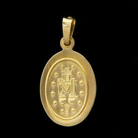 14K Yellow Gold Estate Miraculous Medal Charm