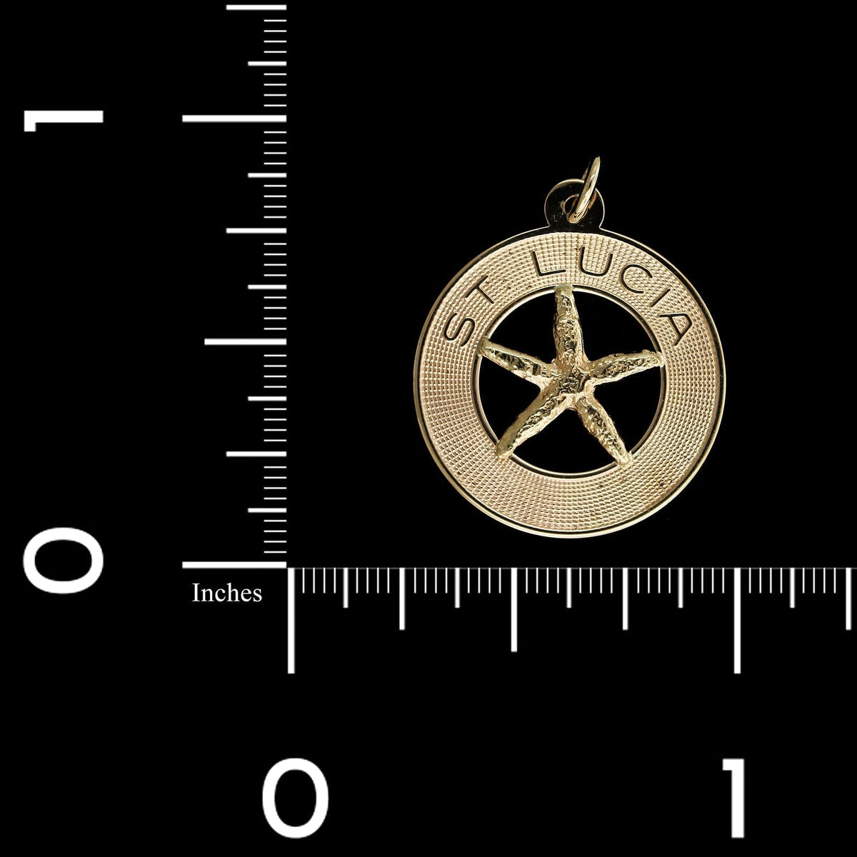 14K Yellow Gold Estate St. Lucia Starfish Charm