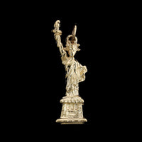 14K Yellow Gold Estate Statue of Liberty Charm