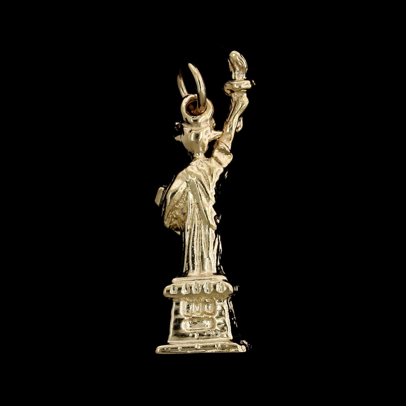 14K Yellow Gold Estate Statue of Liberty Charm