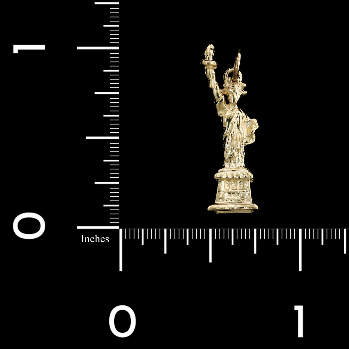 14K Yellow Gold Estate Statue of Liberty Charm