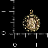 14K Yellow and Rose Gold Estate Orthodox Mother and Child Charm