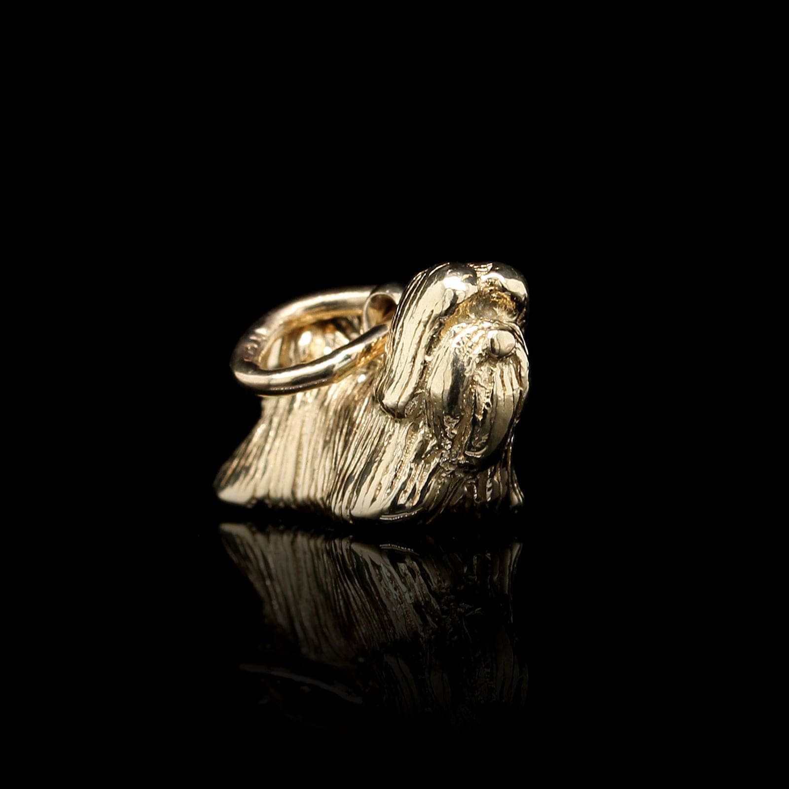 14K Yellow Gold Estate Dog Charm